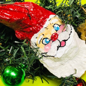 Santa Oyster shell Ornament-Christmas Oyster shell Ornament - Holiday Ornament-hand painted-SyroCa designs.{F2-203#00655}