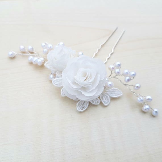 Rose Hair Pin Wedding Hair Pins Silk Flower Hair Accessories Etsy