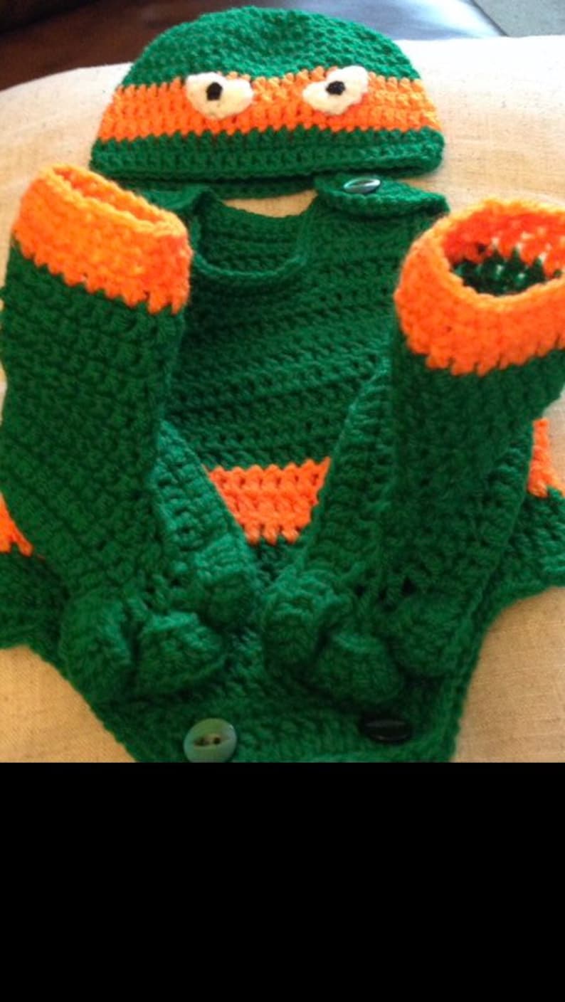 Teenage mutant ninja turtle baby costume image 6