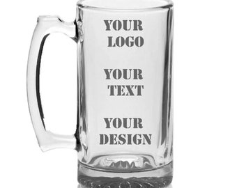 Personalized Beer Mug, Personalized Gift For Him, Engraved Beer Glass 16oz, Custom Beer Glass, Husband Gift, Groomsmen, Personalized