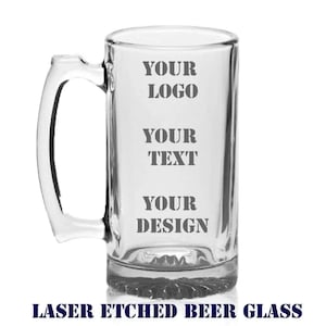 Custom Engraved Mug, Wedding Party, Personalized Beer, Boyfriend Gift, Husband, Groomsman Gifts, Best Man, Home Bar Glasses, Monogrammed