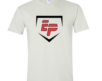 White, Red or  Black - EP Split Homeplate Softstyle Cotton T-Shirt (Pickup Only)