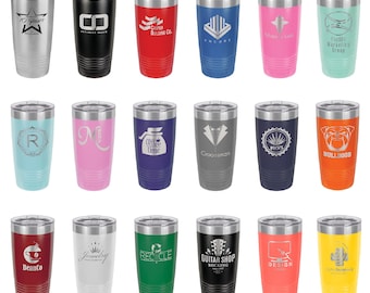 Laser Engraved Travel Mugs, Your Choice of Image/Words, 20 oz. Polar Camel Insulated Stainless Steel, Personalized Travel Mugs, Custom Mugs