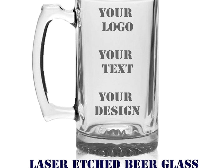 Personalized Beer Mug, Personalized Gift for Him, Engraved Beer Glass ...