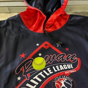 Rowan Little League Softball Sublimated Dri-Fit Hoodie YM-4XL - Sizing Runs Small (Pickup Only)