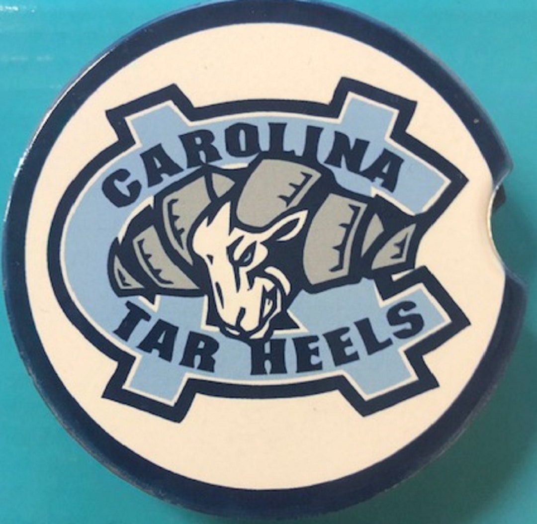 UNC Tarheels, North Carolina, Ceramic Car Coaster Set of 2, North