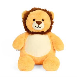 Plush Personalized Stuffed Lion With Name Only, Stuffed Animal, Kids Gift, Personalized Toy, Baby Boy Gift, Embroidered Lion, Christmas Gift
