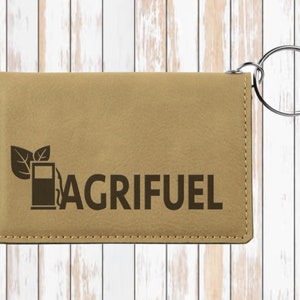 Llavero id wallet, monograma ID monedero llavero. Monedero de llavero de cuero personalizado, regalo comercial personalizado, titular de identificación