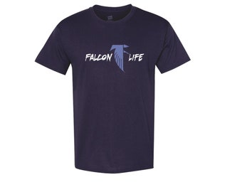 Navy Blue Falcon Life- Gildan Short Sleeve Cotton T-Shirt (Pickup Only)