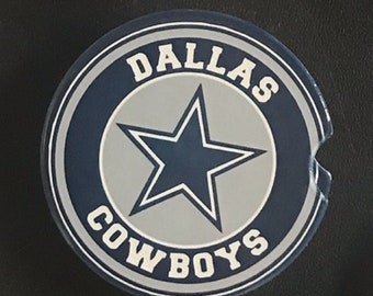 Dallas Cowboys Ceramic Car Coaster Set of 2, Cowboys Car Coaster, Car Coasters for sports fan, Dallas Cowboys Gift, Christmas Gift