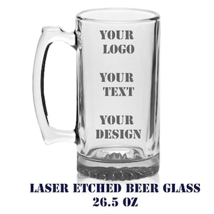 Personalized Beer Mug, Beer Mug 26oz, etched beer mugs, Laser engraved Beer Mug, Custom Beer mugs with handle, Etched Mug, Christmas Gift