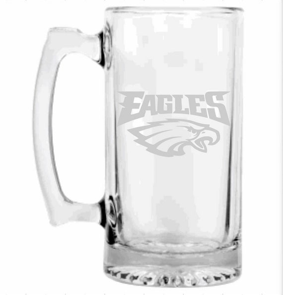 Philadelphia Eagles Engraved Beer Mug, Eagles gift, 16oz or 26oz Beer Mug, Engraved Beer Mug, Etched Beer, Gift for Eagles Fan "with name"
