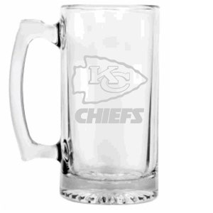 NFL Kansas City Chiefs Engraved Beer Mug, Chiefs gift, Beer Mug, 16 or 26oz Etched Beer Mug - Kansas City Chiefs Beer Mug &quot;With Name&quot;