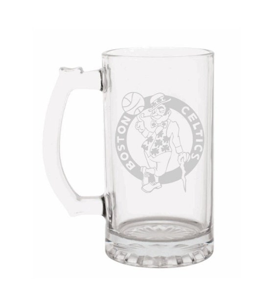NBA Boston Celtics Engraved Beer Mug, Celtics Gift, Beer Mug, 16