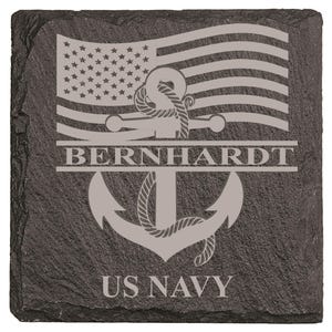 Deployment navy light, Sailor Light, Navy LED Light, Child's Personalized Acrylic LED Night Light, Custom LED Light - includes free coaster. image 3