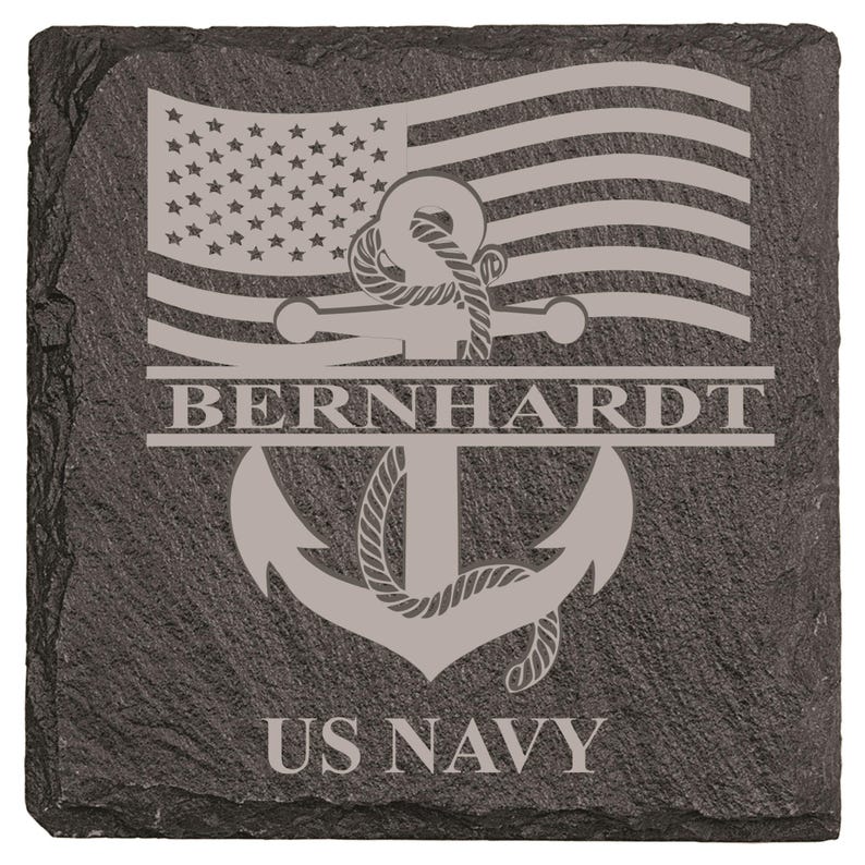 Deployment navy light, Sailor Light, Navy LED Light, Child's Personalized Acrylic LED Night Light, Custom LED Light - includes free coaster. image 3