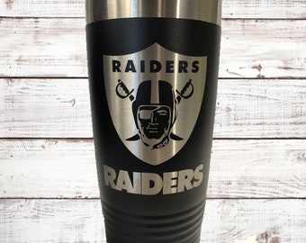 Las Vegas Raiders Engraved Mug, Raiders gift - Laser Engraved Travel Mugs, 20 oz. Insulated Stainless Steel