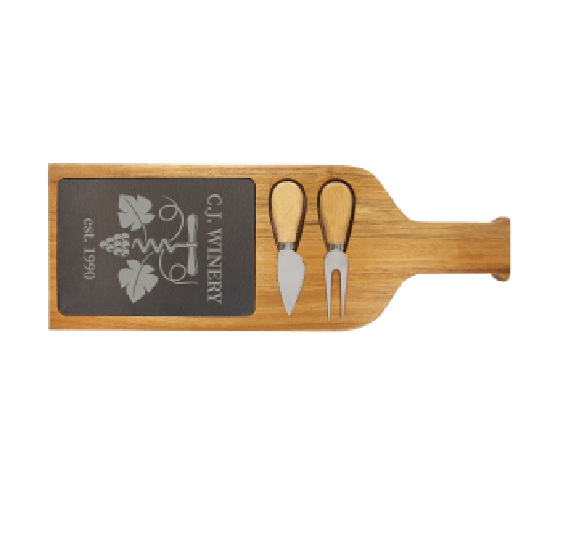 Philadelphia Eagles - Insignia Acacia and Slate Serving Board with Cheese Tools