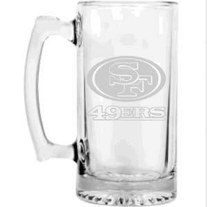 San Francisco 49ers Engraved Beer Mug, 16 or 26oz Engraved Beer Mug or On the Rocks Glass, Etched Beer Mug. Gift for 49ers Fan &quot;with name&quot;
