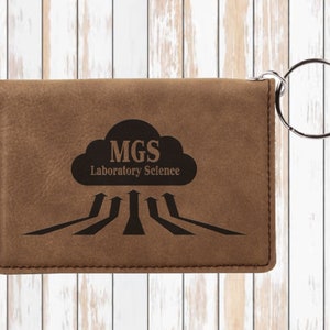 Llavero id wallet, monograma ID monedero llavero. Monedero de llavero de cuero personalizado, regalo comercial personalizado, titular de identificación