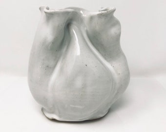 Altered Curvy Wheel thrown Altered Vase