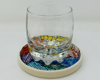 Linear Landscape Porcelain Coasters
