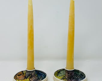 Raku Candle Stick or Palo Santo Holder