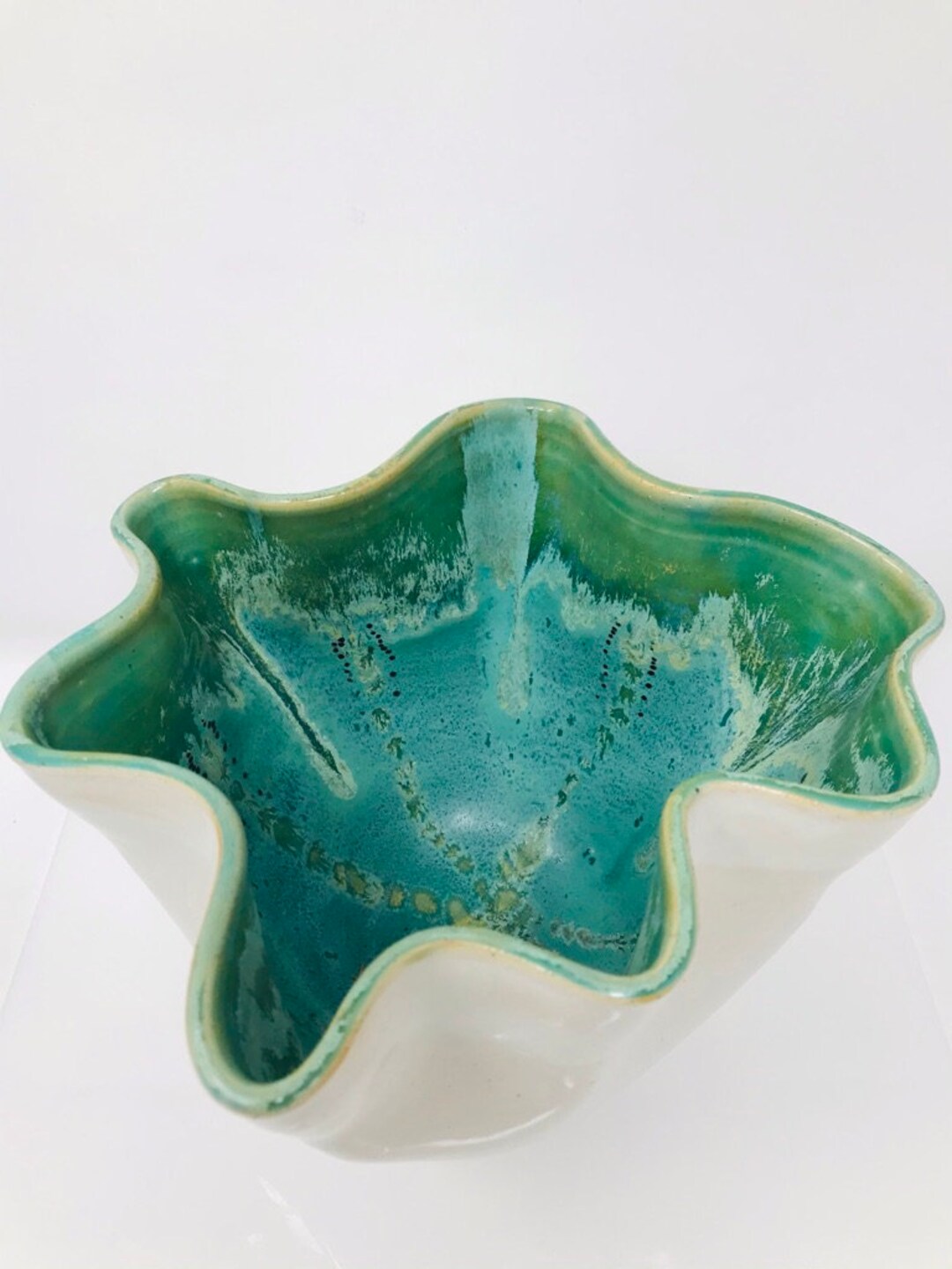 Hand Painted Wheel Thrown and Altered Sculptural Bowl - Etsy