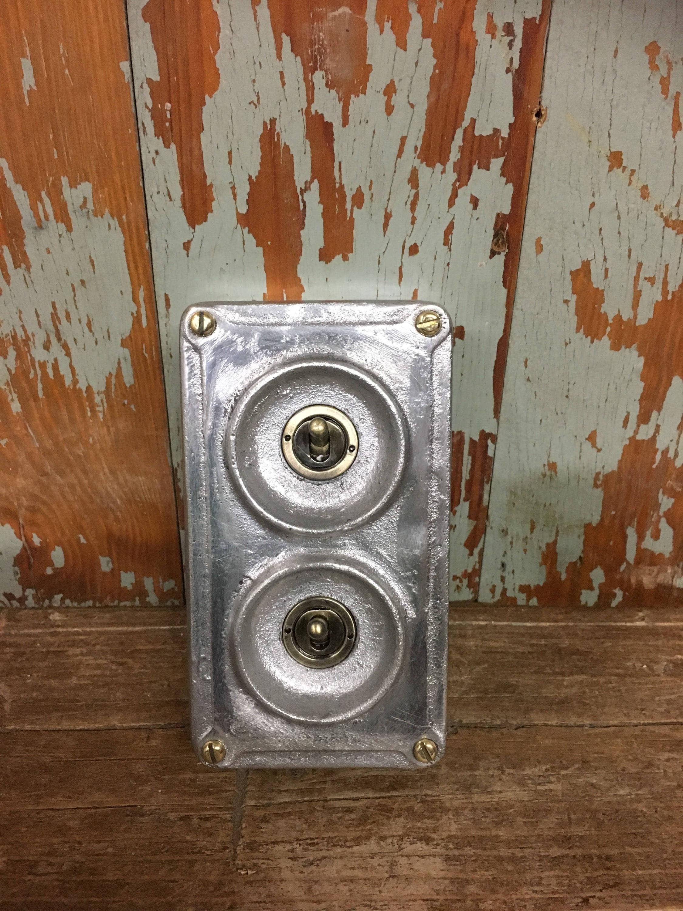 Vintage style toggle light switch in industrial cast metal Etsy