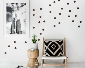 Wall Decals Black Polka Dots for Home Decor, Wall Sticker Dots Grey, Selectable dot sizes are 1'' 1,2'' 1,6'' 2'' and 4'', Peel and Stick