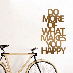 Quote Wall Decal Do more of what makes you Happy COPPER Wall Decor, Typography Decal, motivational Quote, UrbanArtBerlin