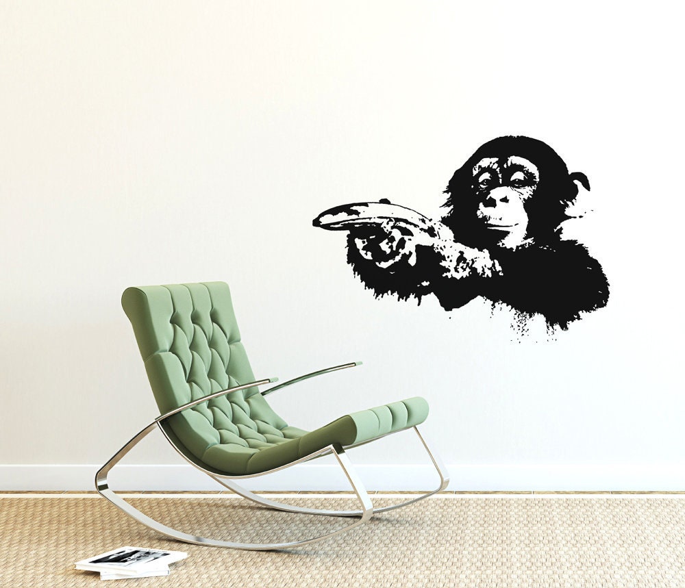 Banksy Monkey Banana - Etsy