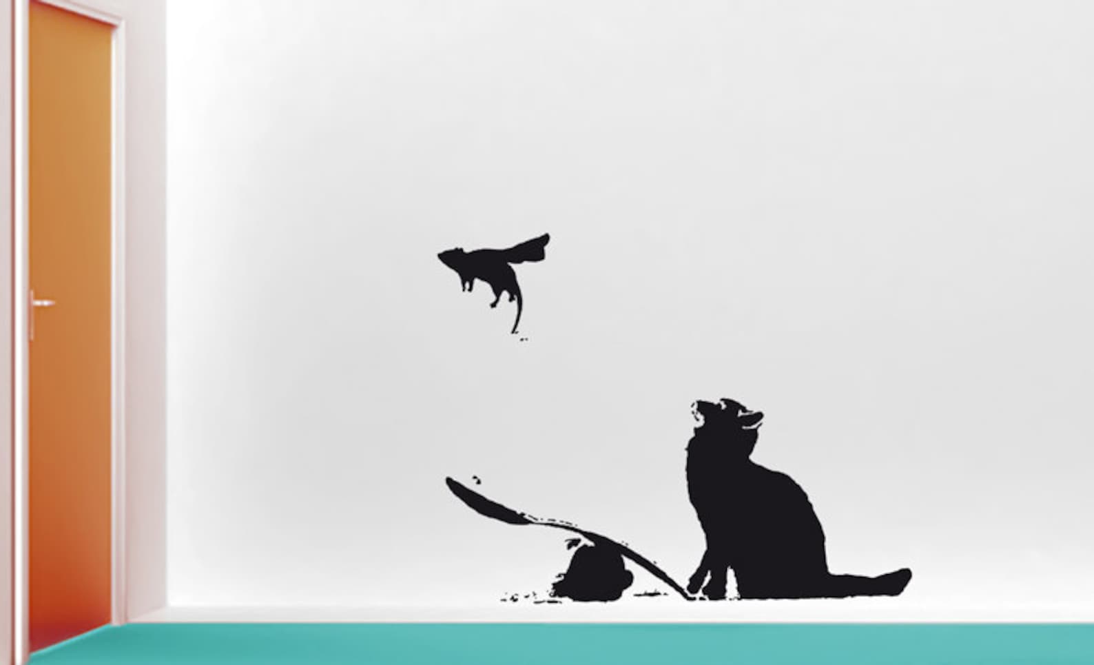 Wall Decal BANKSY CAT and RAT, Street Art Banksy Rat Decal, Street Art ...