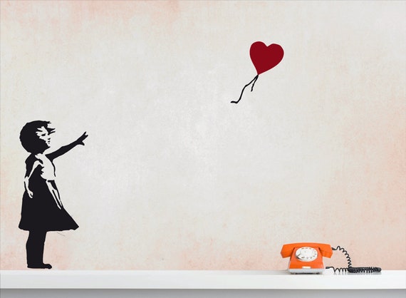 Decalcomania Di Banksy Palloncino Ragazza - Italia - Foto 11
