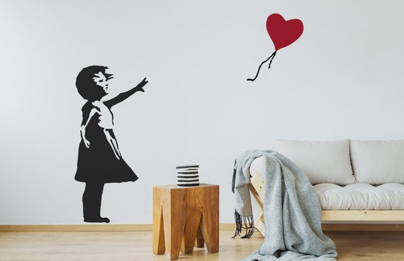 Banksy girl with red balloon wcp ポスター Girl With Balloon by Banksy Art Print | Pop Motif