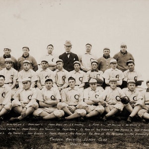 Chicago White vintage baseball team photo print poster fan gift sports decor black and white antique old picture ballplayers wall art