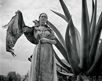Frida photo print portrait vintage black and white Toni Frissell woman artist feminist badass bad ass desert wall decor poster unique gift