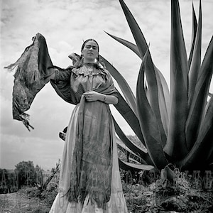 Frida photo print portrait vintage black and white Toni Frissell woman artist feminist badass bad ass desert wall decor poster unique gift