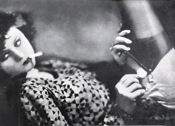 Antique Photo Early 1900/'s Russian Woman Smoking Vintage Photo Print 8X10