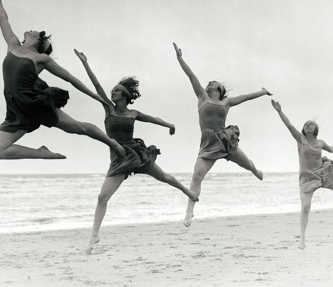 Vintage Beach Photo Dancers Leaping House Home Decor Jumping | Etsy