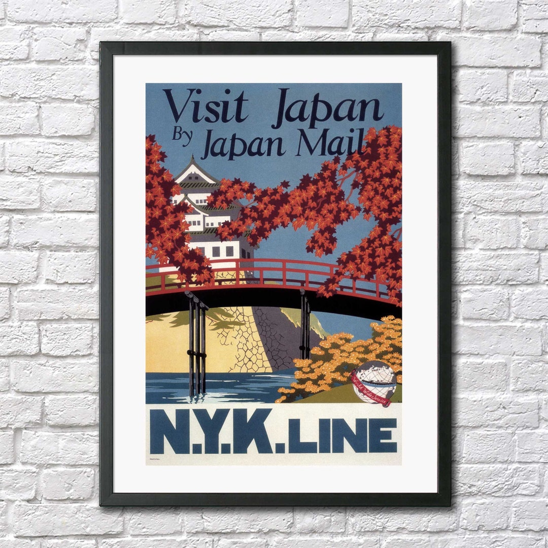 Japan Vintage Travel Poster Print Travel Art Wall Decor Cruise Tourism ...