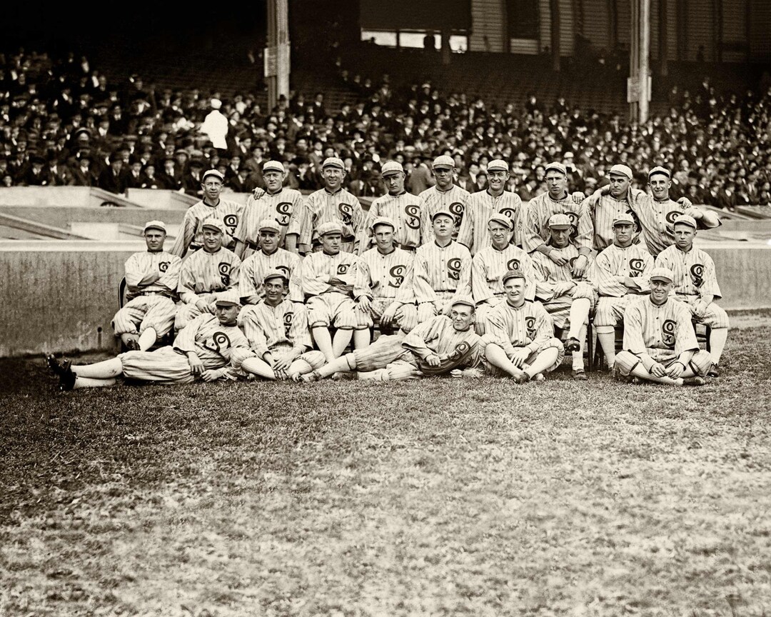 Vintage Chicago Baseball Team Photo Print Poster Ball Park Fan Gift