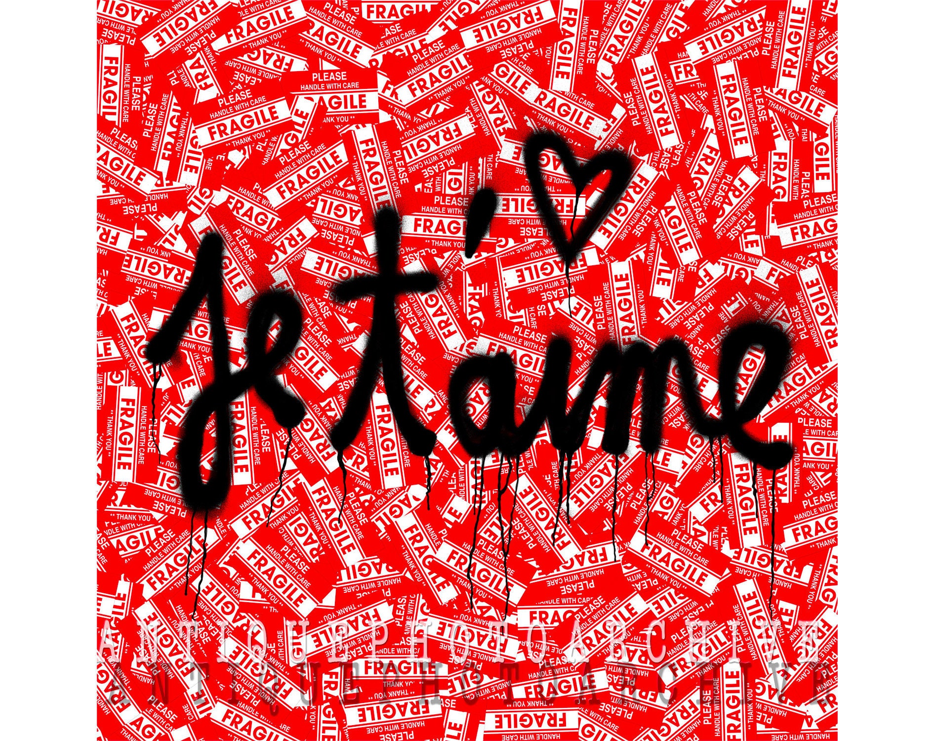 Je T Aime Print Poster Brainwash I Love You Fragile Handle Etsy Je T Aime Print Poster Brainwash I Love You Fragile Handle Etsy