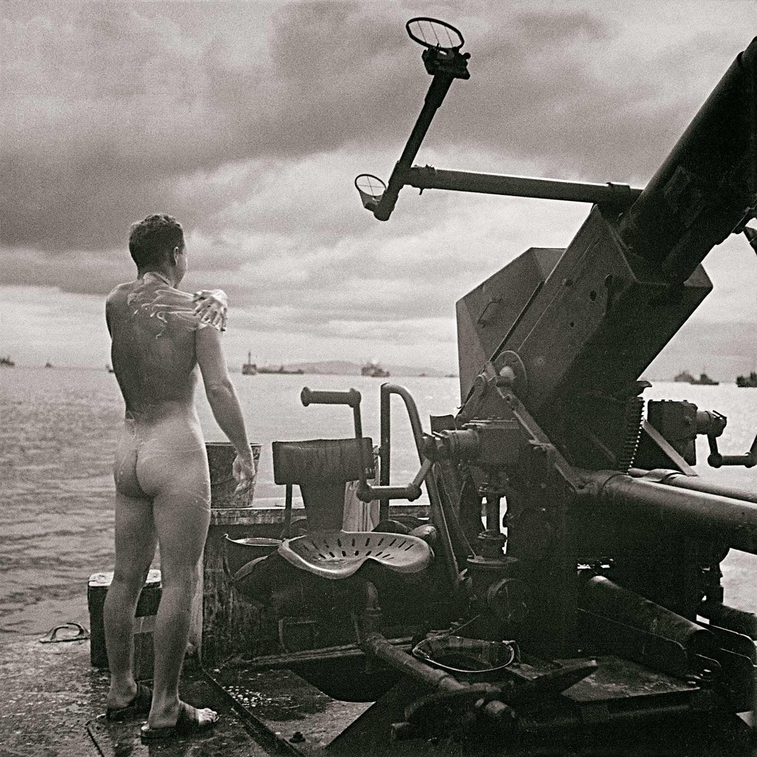 Vintage gay photo print homoerotic nude man male physique navy sailor black...