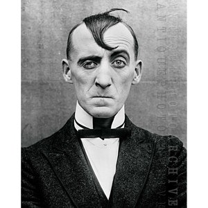 Weird vintage photo print strange man creepy black and white wall decor poster unusual gift interesting odd person old picture freak bizarre