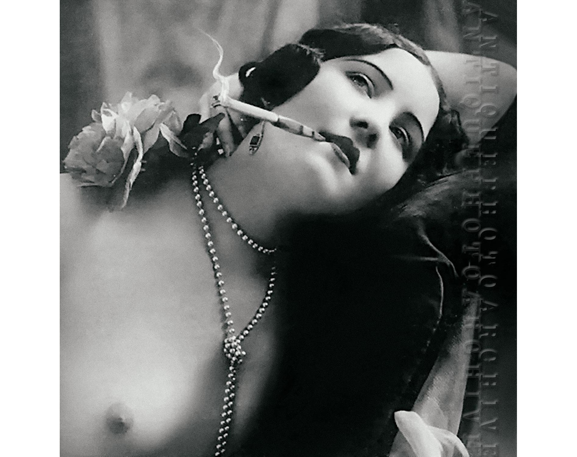 Japanese Retro Porn 1920 - Ziegfeld Follies Vintage Nude Photo Print Poster Smoking - Etsy