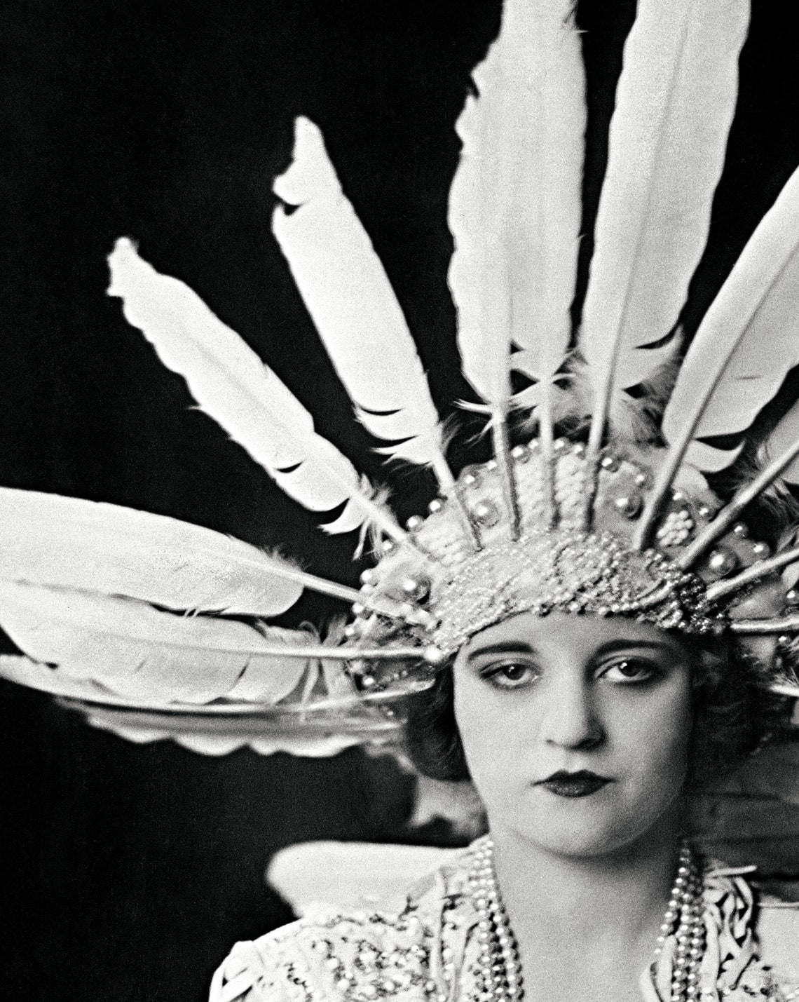 Vintage Photo Ziegfeld Follies Poster Print Feather Headdress - Etsy