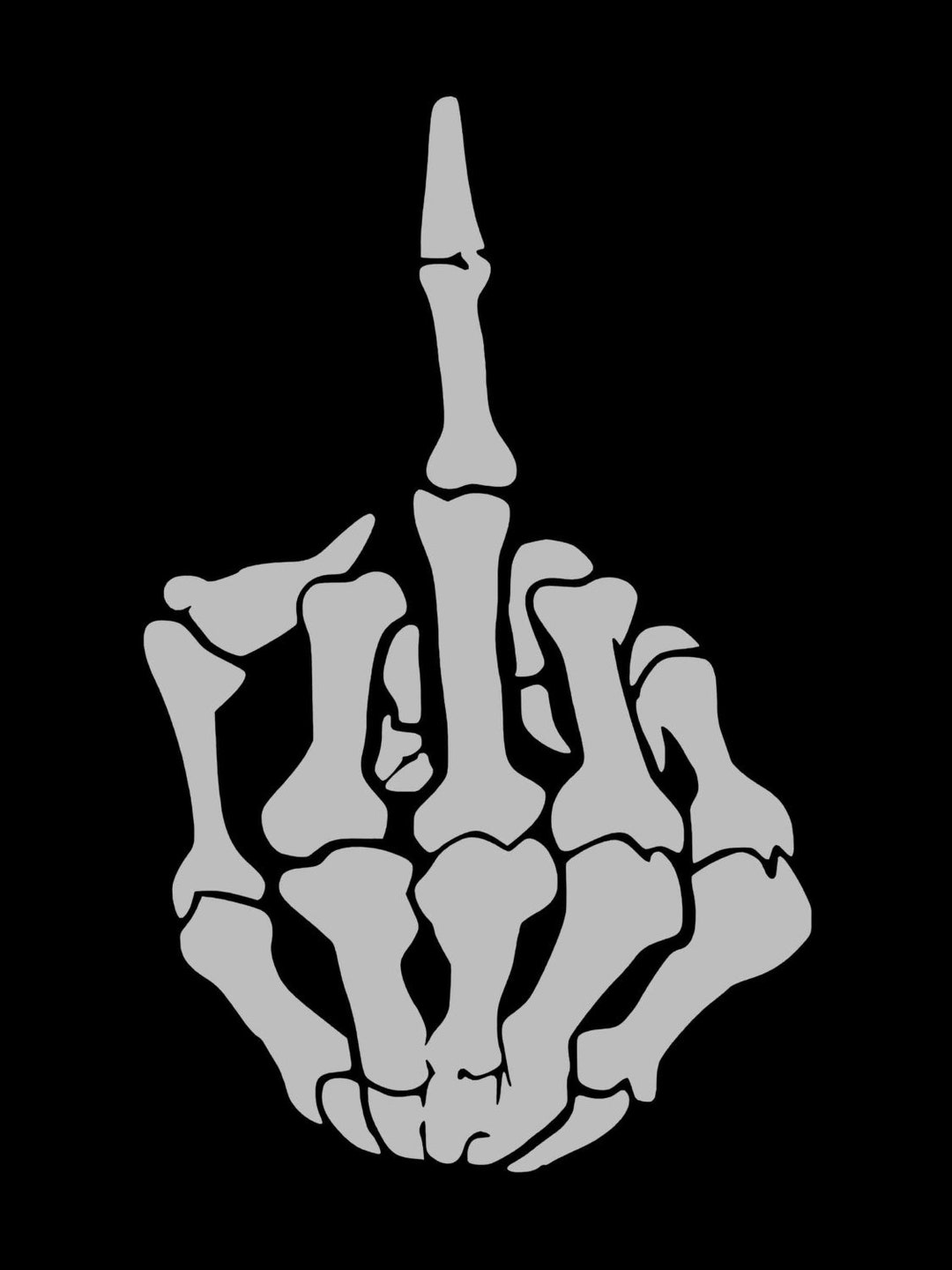 Fuck you poster print off skeleton Halloween wall decor pop art