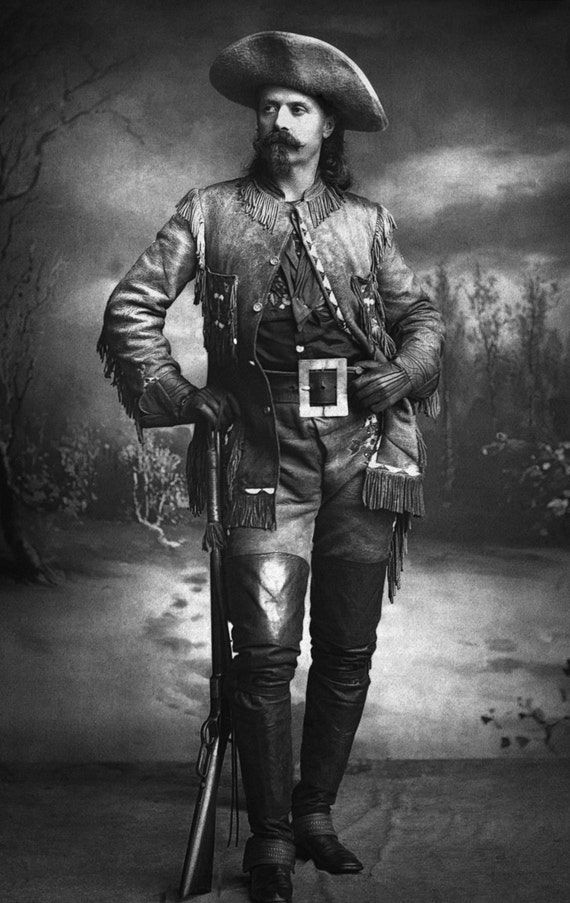 Buffalo Bill Cody Photo Print Poster Vintage Wild Western Decor