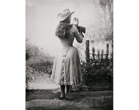 Annie Oakley Photograph Print Poster Vintage Western Wall Decor